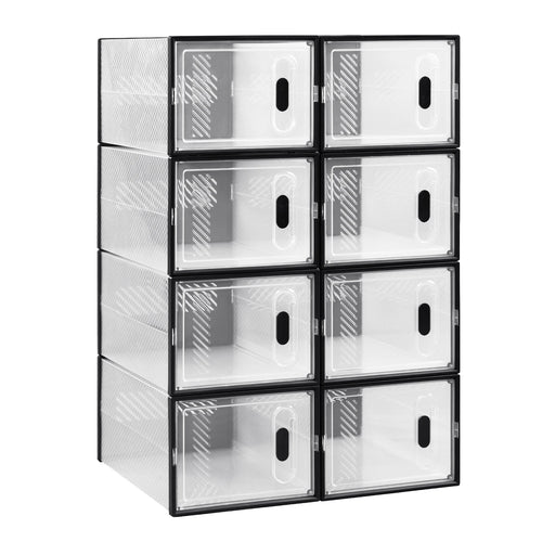 Boîtes à Chaussures Transparentes Empilables avec Porte Magnétique