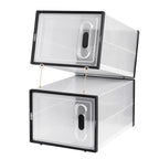 Boîtes à Chaussures Transparentes Empilables avec Porte Magnétique
