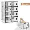 Boîtes à Chaussures Transparentes Empilables avec Porte Magnétique
