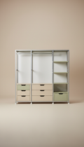 Organisateur de dressing modulable au fini mat