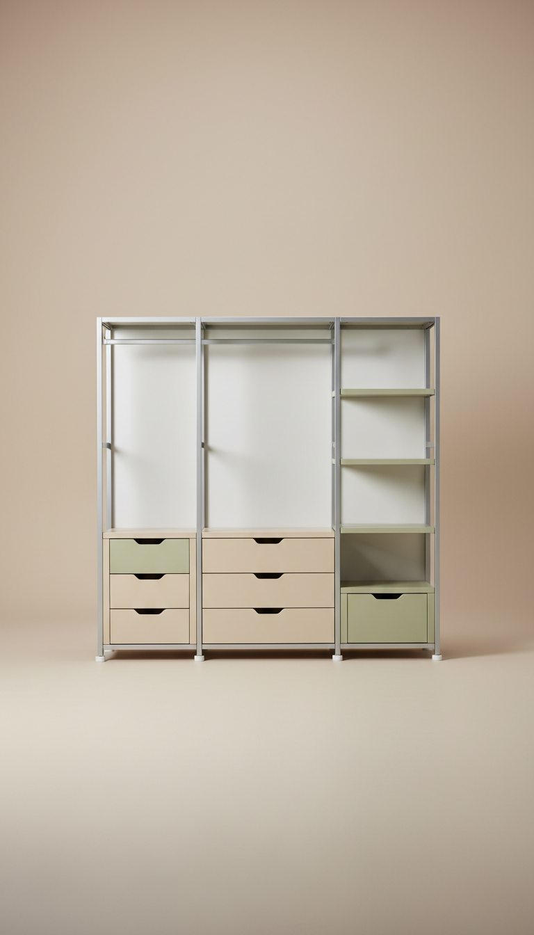 Organisateur de dressing modulable au fini mat